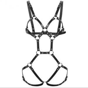 Bet Fetish Body Leather Harness Strap Belt