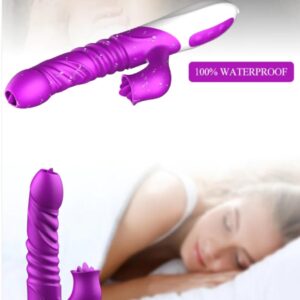 Fox Tongue Thrusting Cummings tongue Vibrator for women