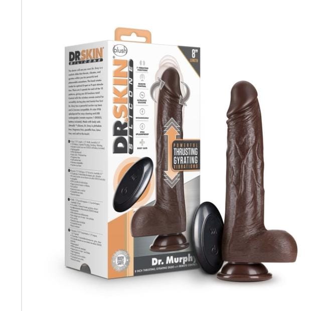 DR. SKIN DR. MURPHY - ROTATING, THRUSTING, VIBRATING SILICONE SUCTION CUP DILDO WITH Remote