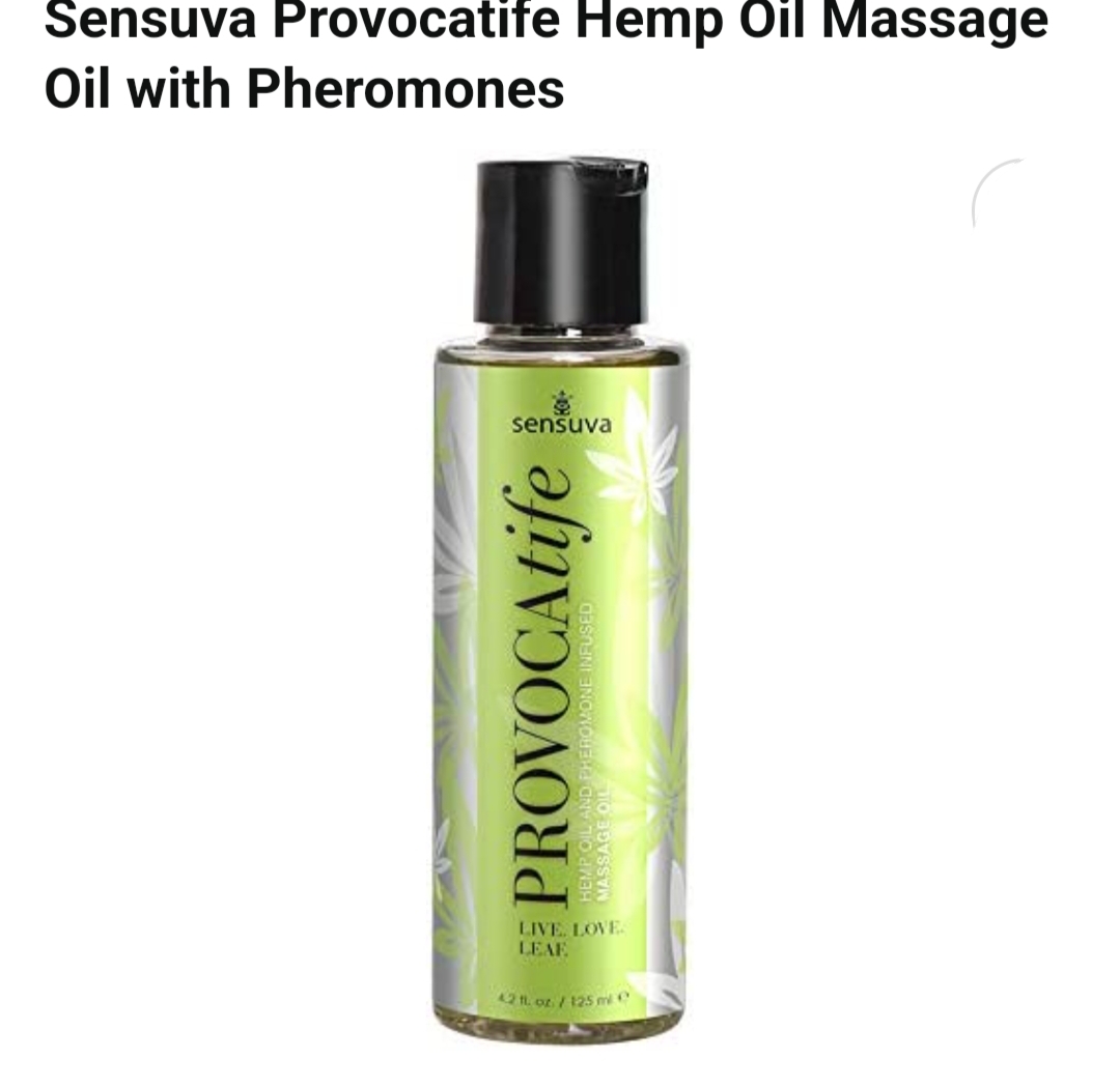Sensuva Provocatife Hemp with Pheromones Massage Oil