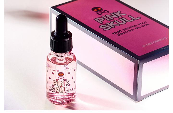 Pink skull Drop Liquid vibrator Arousal stimulator