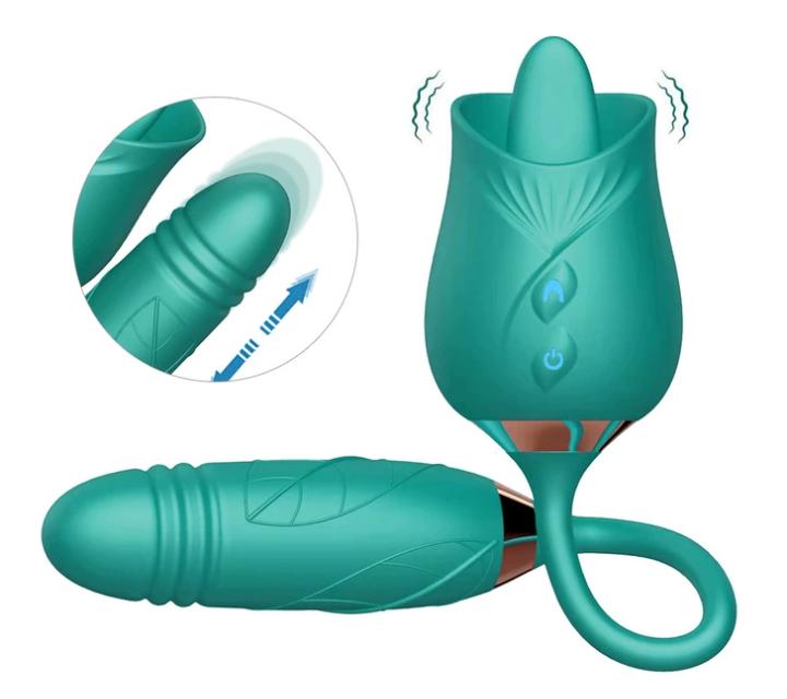 Mirabelle Luxe Rose Lick Thrust Vibrator