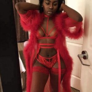 Balina Softest Touch Fluff Mesh Kimono Robe