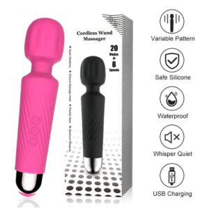 Luna Magic Massager Wand Vibrator ( Rose-Red)
