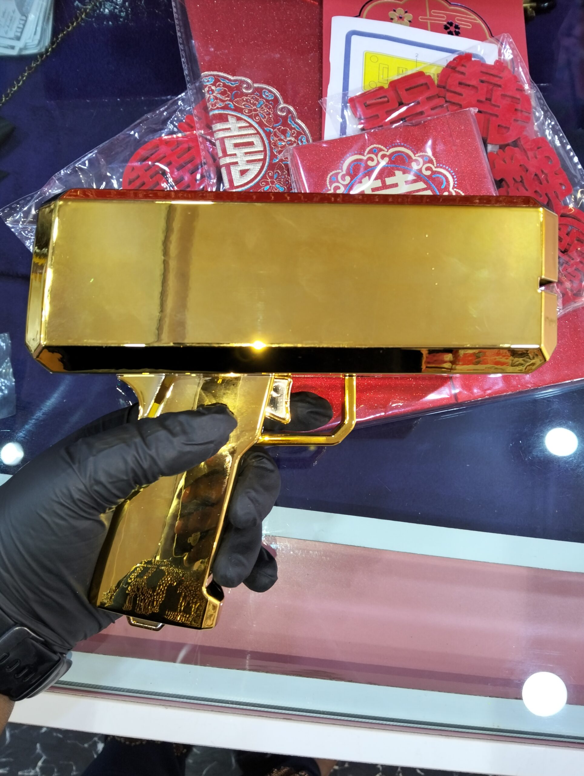 Glossy Gold Money Spray Gun