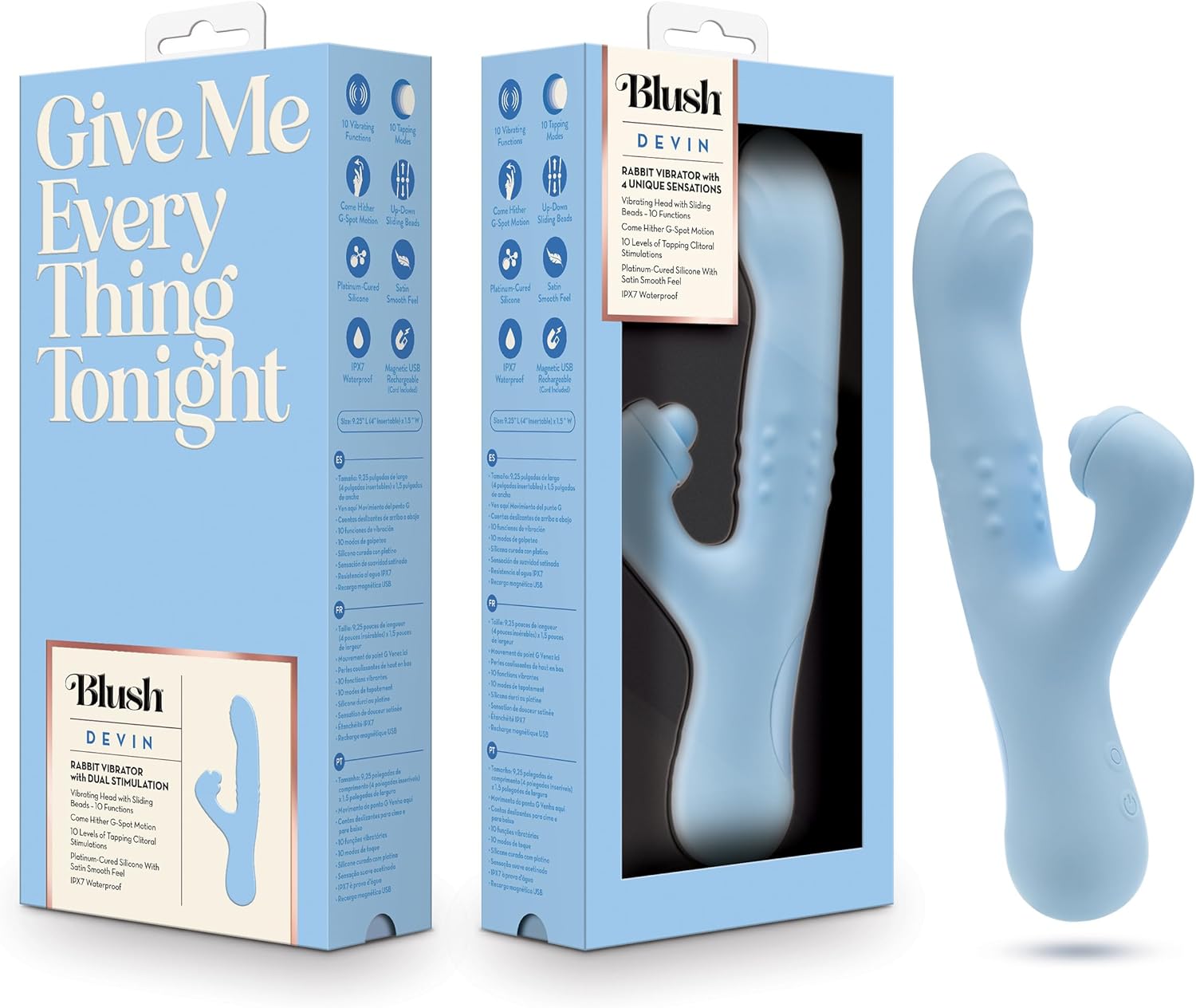 Blush Devin Rabbit Vibrator