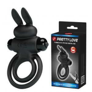 Pretty Love Darey Rabbit Twin Cock Ring Vibrator