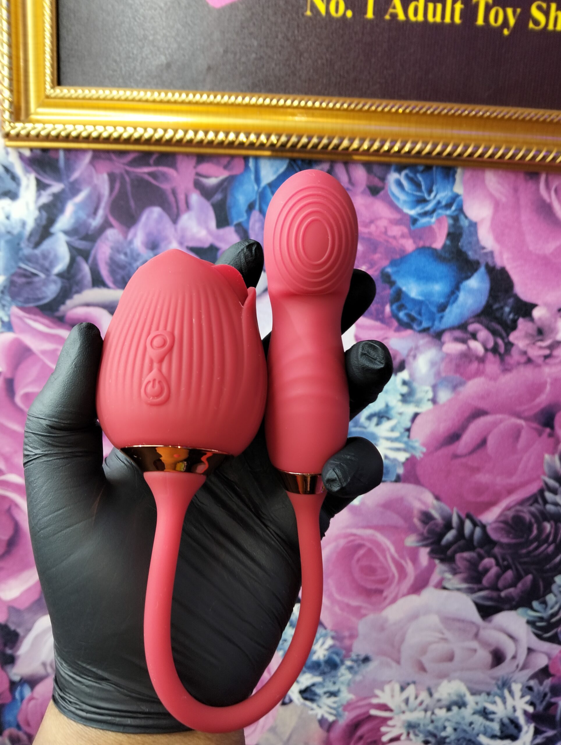 Rose Twist Sucking Finger Vibrator