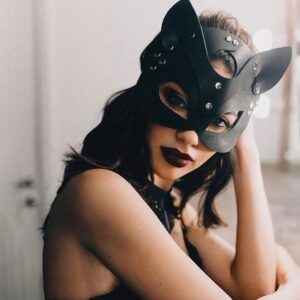 LASIEYO Sexy Face Cat Leather Mask