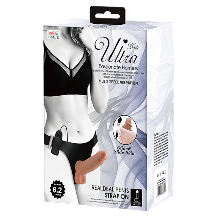 Baile Ultra Harness Glide Slide Strap on Dildo Vibrator