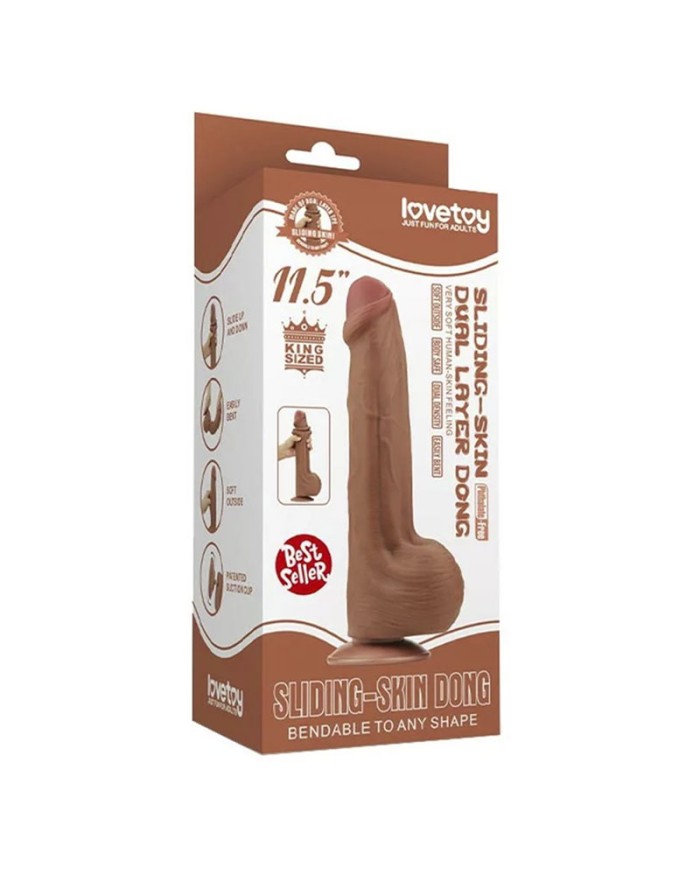 LoveToy King Sized Sliding Skin Dual Density Dildo