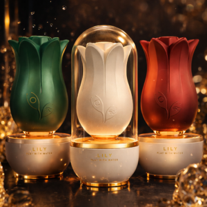 Lily Sucking Smooth Silicone Luxury Rose Vibrator Red Two-in-One Clitoral Vibrator & Sucker Lily OppsyStore Waterproof USB Rechargeable Luxury Rose Vibrator Transparent Case Luxury Vibrator Lily Sucking Series