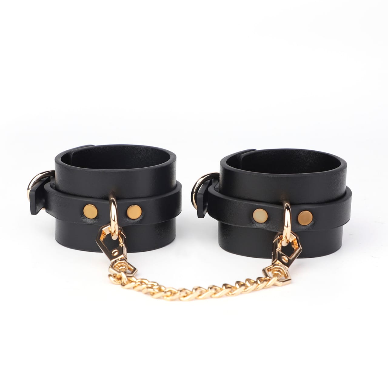 Black Wolf Premium Leather Wrist & Ankle Cuff Restraint Bdsm Kit